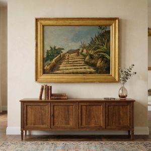 Dipinto ad Olio su Tela - II metà '800 Paesaggio di Daniele Ranzoni