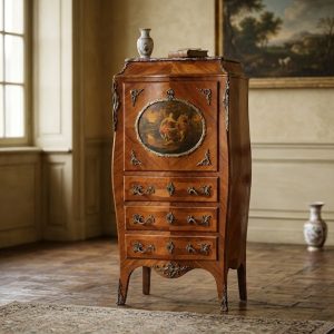 Secretaire Luigi XV in Mogano con Bronzi Originali - Epoca fine '800