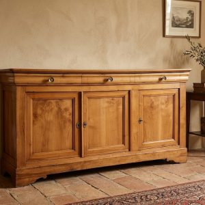 Credenza Carlo X in Ciliegio e Intarsi in Ebano - Epoca '800