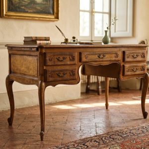 Scrivania Stile Luigi XV in Faggio - Epoca Anni '50