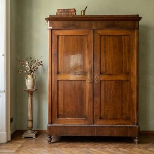 Armadio Carlo X - Epoca '800 in Noce a 2 Ante
