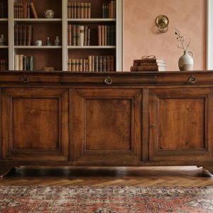 Credenza Carlo X in Noce con 3 ante - Epoca '800