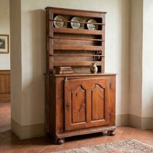 Credenza/Piattaia Rustica in Larice - Epoca '800