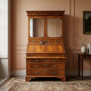 Trumeau Inglese con ribalta in mogano - Epoca 1800