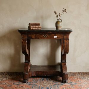 Consolle Impero in Mogano e Piuma di Mogano - Epoca '800