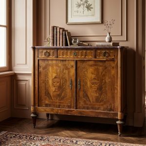 Credenza Luigi XVI in Mogano Intarsiata - Epoca '800
