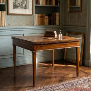 Tavolo Bolognese a Tiro Luigi XVI in legno di noce - Epoca II metà '700