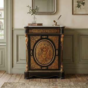 Credenza Boulle in marmo e bronzo - Epoca II metà '800