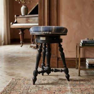 Sgabello da Pianoforte - Epoca II metà '800 in laccato nero