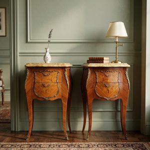 Comodini Luigi XV in Bois de Rose - Epoca anni '50 '60