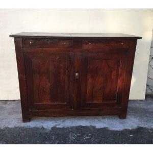 Credenza Direttorio in Noce a Due Ante e Due Cassetti - Epoca 1800