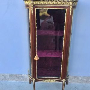 Vetrinetta Napoleone III con Intarsi e Bronzo - Epoca Fine '800