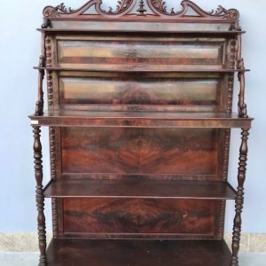 Etagere Luigi Filippo dell'800 in Mogano e Piuma