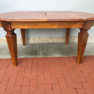 Tavolo Ovale da Pranzo Allungabile in Noce del '800