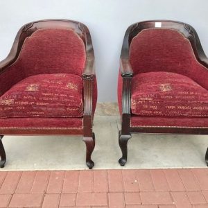 Coppia Poltrone Neoclassiche in Mogano - Epoca anni '50/60