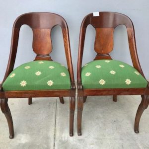 Coppia di Sedie a Gondolle - Epoca II Metà '800 in Mogano