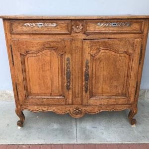 Credenza Luigi XV in Rovere - Epoca primo '800