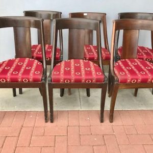 Set di 06 Sedie Gondolle in Mogano - Epoca fine '800
