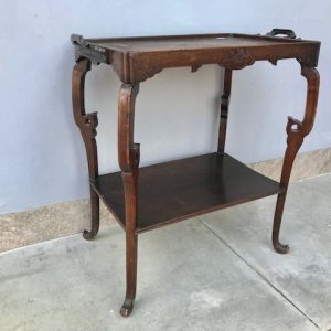 Tavolino Sporgi Vivande - Epoca '900 in Mogano con Intarsi