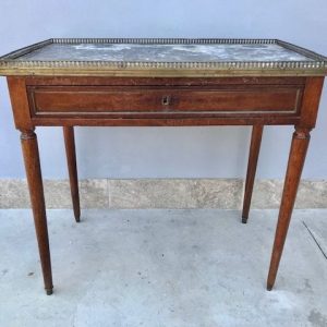 Tavolino Napoleone III – Epoca fine '800 in Mogano con Piano in Marmo