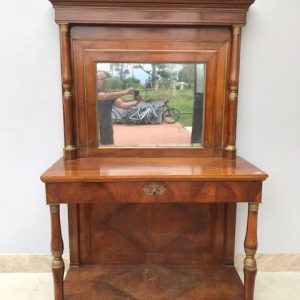 Consolle Impero - Epoca '800 in Noce con Specchiera