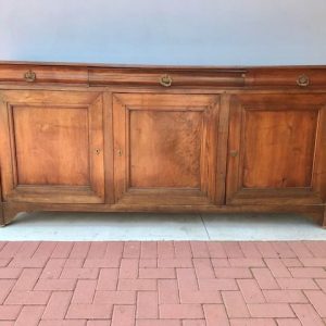 Credenza Carlo X in Noce con 3 ante - Epoca '800