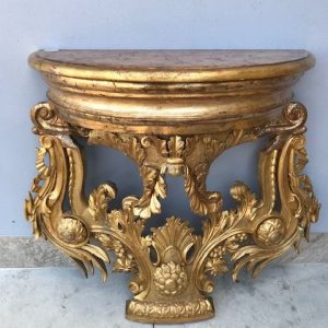 Consolle in Legno Intagliato e Dorato del '700
