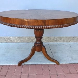 Tavolino Rotondo Carlo X – Epoca '800 in Noce