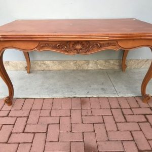Tavolo Provenzale Allungabile in Ciliegio Piano a Cassettoni - Anni 50/60