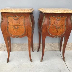 Comodini Luigi XV in Bois de Rose - Epoca anni '50 '60