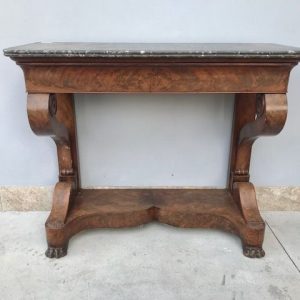 Consolle Carlo X - Epoca '800 in Mogano e Piuma
