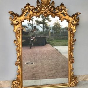 Specchiera Lombarda - Epoca primo '800 in legno dorato