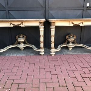 Coppia Consolle Luigi XVI legno intagliato dorato - Epoca '700/primo '800