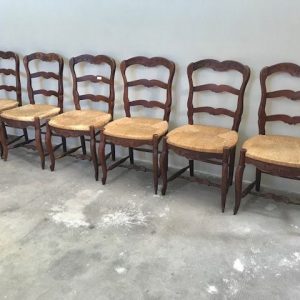 Set di 6 Sedie Provenzali in Ciliegio - Anni '50 - Restauro in Corso