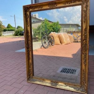 Specchiera Impero - Epoca '800 in Legno e Pastiglia Dorata