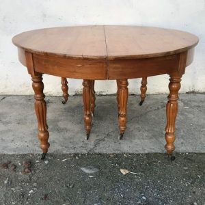 Tavolo Rotondo Carlo X in Ciliegio Allungabile - Epoca '900