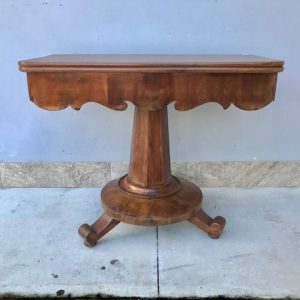 Tavolino da Gioco Inglese dell'800 in Mogano