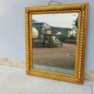 Specchiera Intagliata Dorata a Foglia - Epoca II Metà '800