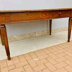 Tavolo Luigi XVI - Epoca primo '800 in Ciliegio con 2 Cassetti