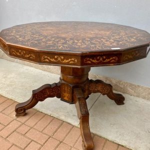 Tavolo Carlo X in Palissandro - Epoca '800 con Intarsi