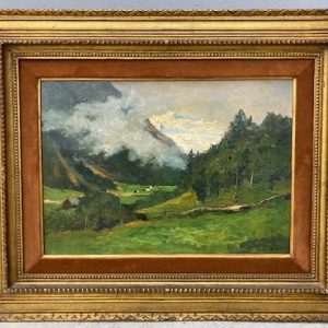 Dipinto ad Olio su Tavola - Lorenzo Delleani - Paesaggio del 1902