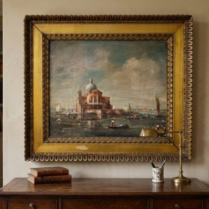 Dipinto ad Olio Laguna di Venezia Giovanni Salviati '800