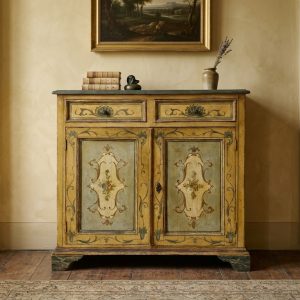 Credenza laccata veneziana '800 a 2 ante - Restauro incluso
