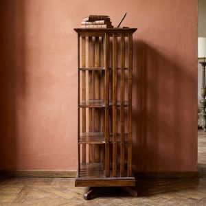 Libreria Girevole Inglese in Noce Massello II metà '800