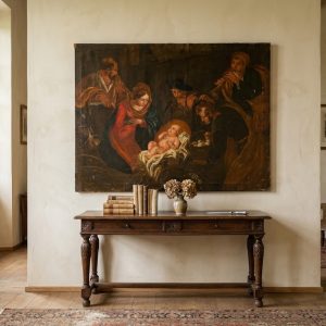 Dipinto ad Olio su Tela Natività '700