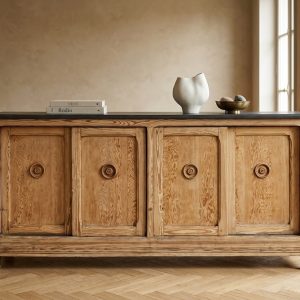 Credenza in Larice Naturale a 4 Porte '900 Piemonte