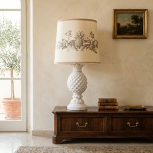 Lampada in Porcellana Bianca Anni '80