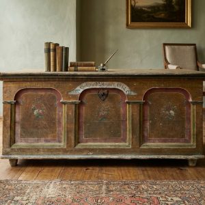 Cassapanca in Legno Dipinto Tirolese '800