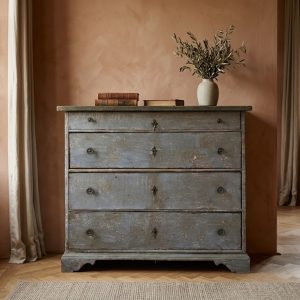 Cassettone Luigi XVI Laccato Blu '800